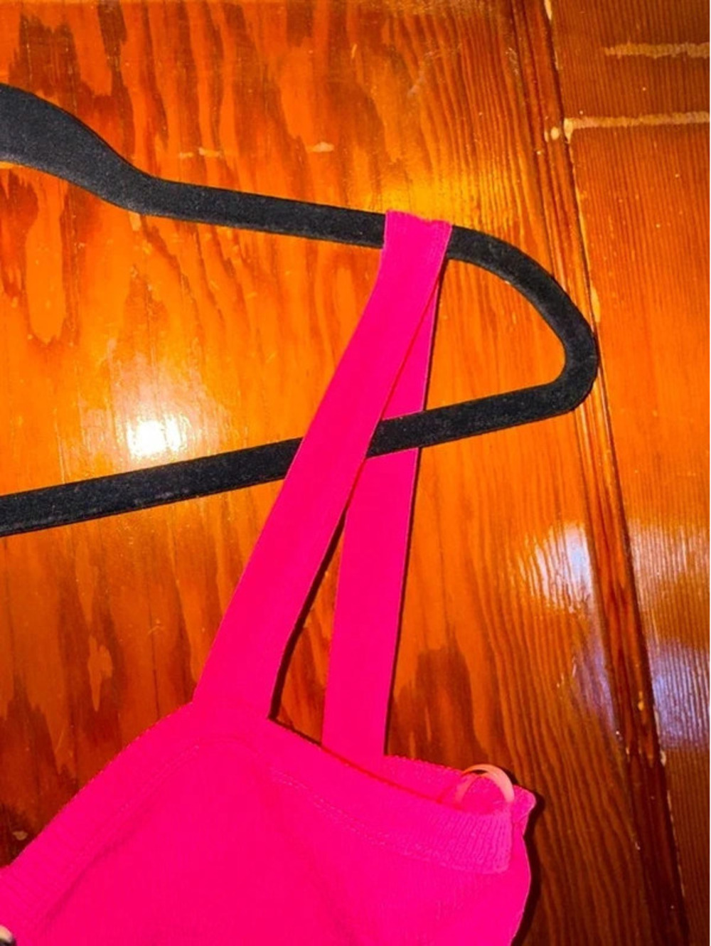 Hot Pink Ribbed Bodycon Dress - Medium - Picture 13 of 15